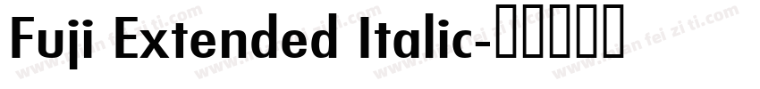 Fuji Extended Italic字体转换